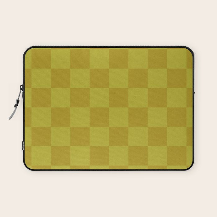 Chartreuse x Yellow Chartreuse Mixed Checker Laptop Sleeve Gallery Image 1