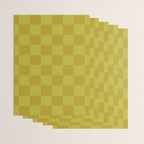 Chartreuse x Yellow Chartreuse Mixed Checker Wrapping Paper Gallery Image 3