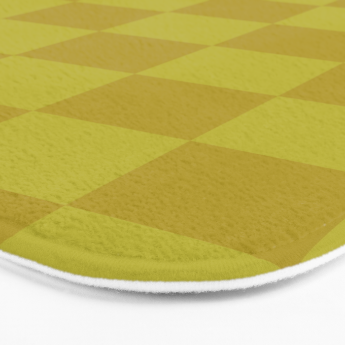Chartreuse x Yellow Chartreuse Mixed Checker Bath Mat Gallery Image 3
