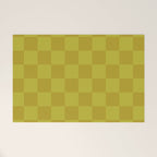 Chartreuse x Yellow Chartreuse Mixed Checker Welcome Mat Gallery Image 1