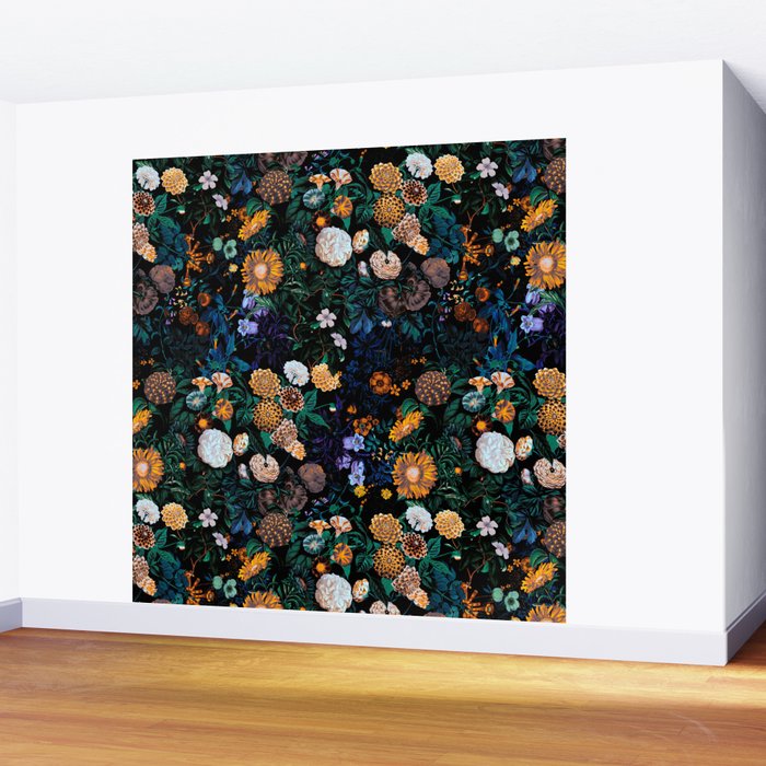 Multicolor Night Forest Wall Mural Gallery Image 2