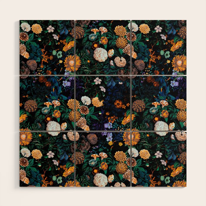 Multicolor Night Forest Wood Wall Art Gallery Image 1