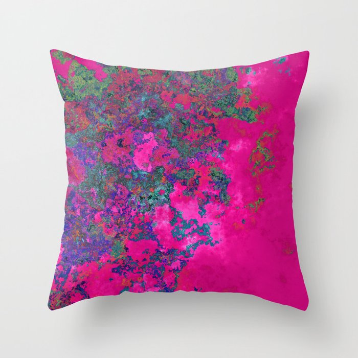 Fuchsia Dream Throw Pillow Gallery Image 1
