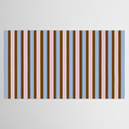 Vertical Stripes Double Stripe Pattern in Pastel Blue Pink Brown Tablecloth Gallery Image 2