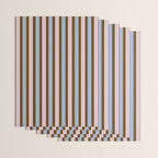 Vertical Stripes Double Stripe Pattern in Pastel Blue Pink Brown Wrapping Paper Gallery Image 3