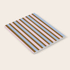 Vertical Stripes Double Stripe Pattern in Pastel Blue Pink Brown Notebook Gallery Image 2