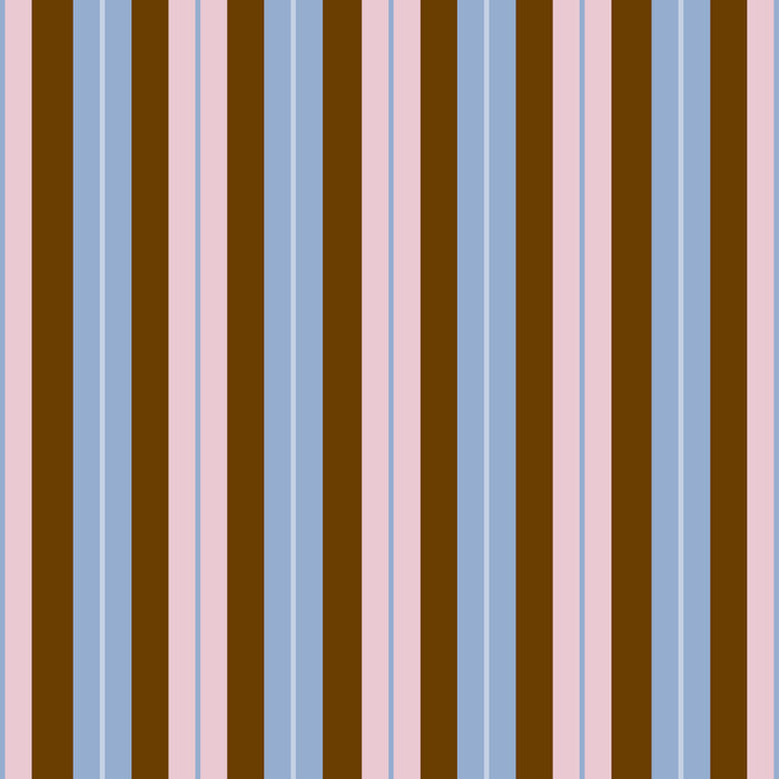 Vertical Stripes Double Stripe Pattern in Pastel Blue Pink Brown Coffee Mug Gallery Image 2