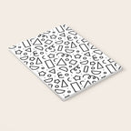 Fun black and white doodle shape  pattern Notebook Gallery Image 3