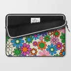 Vibrant Retro Garden Groovy Colorful 60s 70s Floral Pattern Laptop Sleeve Gallery Image 2