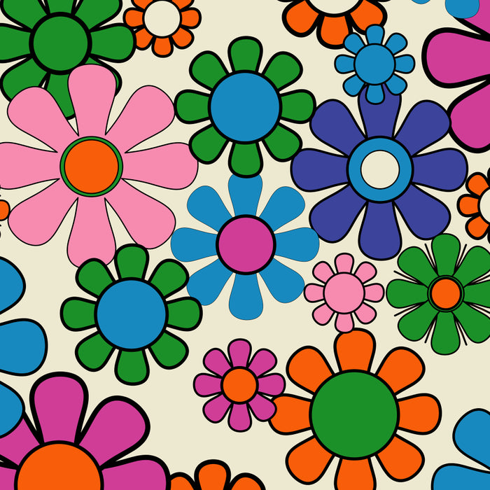 Vibrant Retro Garden Groovy Colorful 60s 70s Floral Pattern Coffee Mug Gallery Image 2