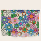 Vibrant Retro Garden Groovy Colorful 60s 70s Floral Pattern Wall Hanging Gallery Image 1