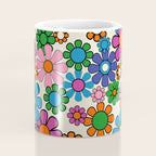 Vibrant Retro Garden Groovy Colorful 60s 70s Floral Pattern Coffee Mug Gallery Image 4
