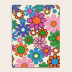 Vibrant Retro Garden Groovy Colorful 60s 70s Floral Pattern Notebook Gallery Image 4