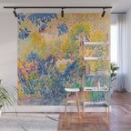 Henri-Edmond Cross Neo-Impressionism Pointillism The Artist's Garden at St. Clair Watercolor Paintin Wall Mural Gallery Image 1