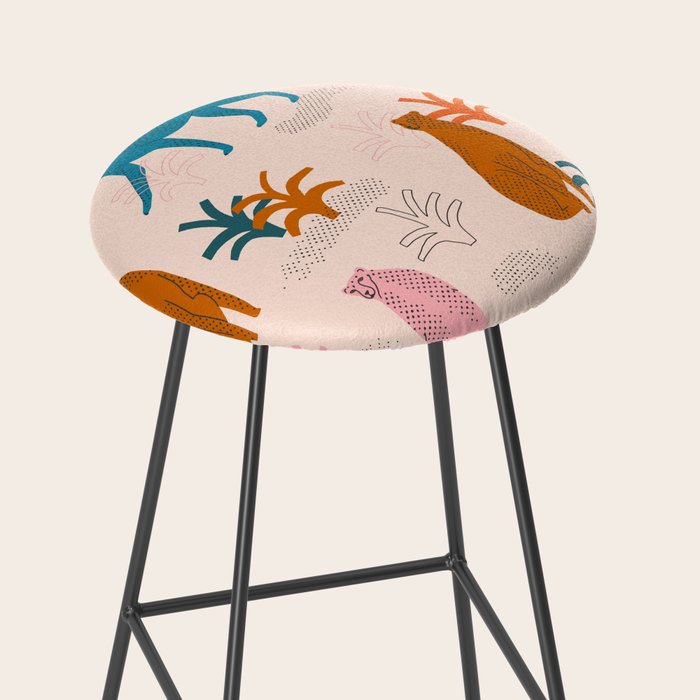Rainbow cheetahs Stool Gallery Image 2