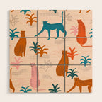 Rainbow cheetahs Wood Wall Art Gallery Image 1