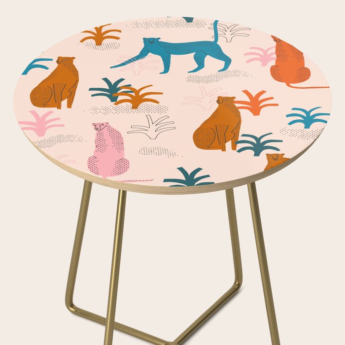 Rainbow cheetahs Side Table Gallery Image 2