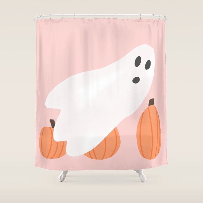 Pastel Ghost Shower Curtain Gallery Image 1