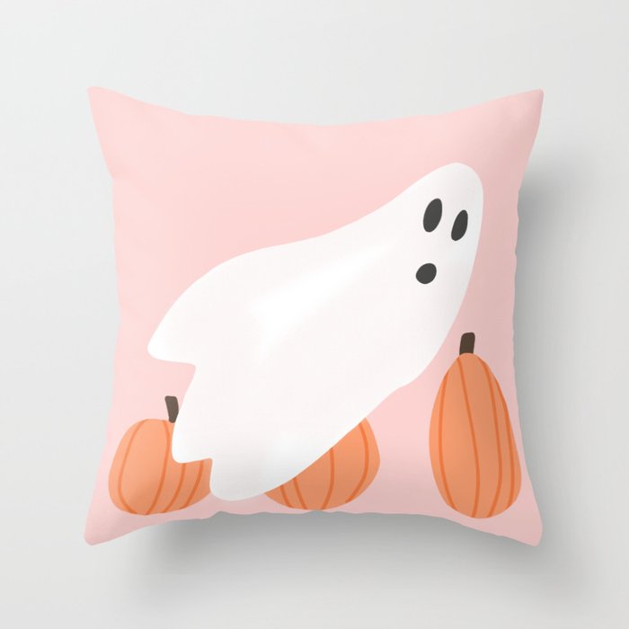 Pastel Ghost Throw Pillow Gallery Image 1