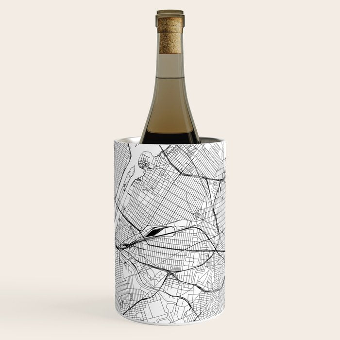 New York City White Map Wine Chiller Gallery Image 3