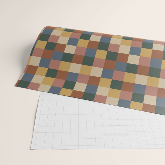 Bold Retro Checks Pattern - Small XI Wrapping Paper Gallery Image 2