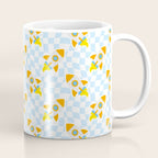 Space rocket cartoon checkered pattern Coffee Mug Gallery Image 1