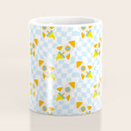 Space rocket cartoon checkered pattern Coffee Mug Gallery Image 4