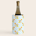 Space rocket cartoon checkered pattern Wine Chiller Gallery Image 2