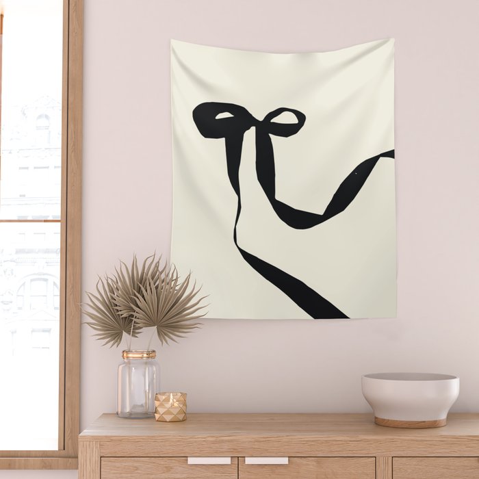Black Bow Wall Tapestry Gallery Image 2