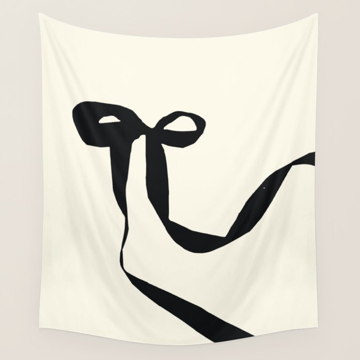 Black Bow Wall Tapestry Gallery Image 1