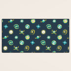 Pastel space pattern - dark Desk Mat Gallery Image 3