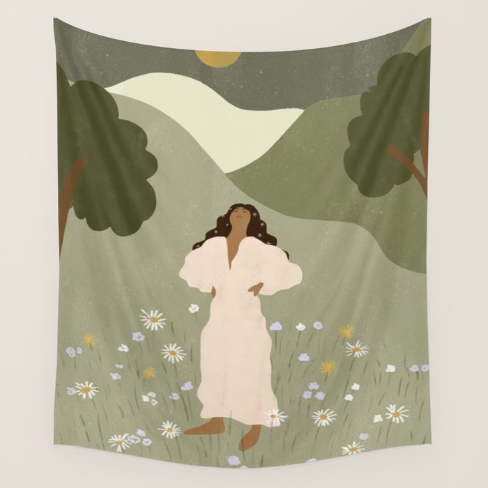 No Ceiling in the Garden Wall Tapestry Gallery Image 1