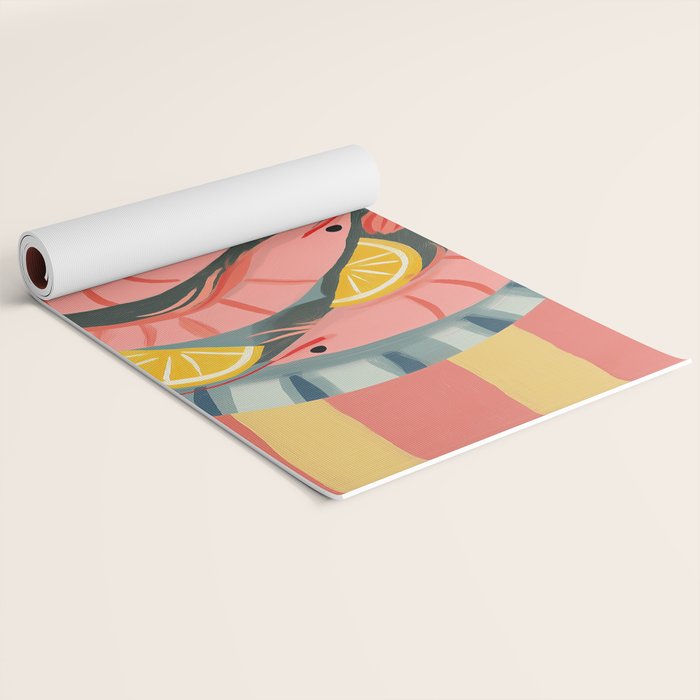 Shrimp Picnic Yoga Mat Gallery Image 2