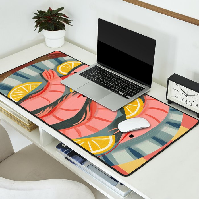 Shrimp Picnic Desk Mat Gallery Image 2