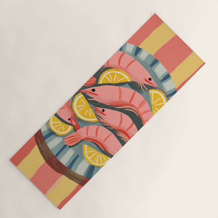 Shrimp Picnic Yoga Mat Gallery Image 1