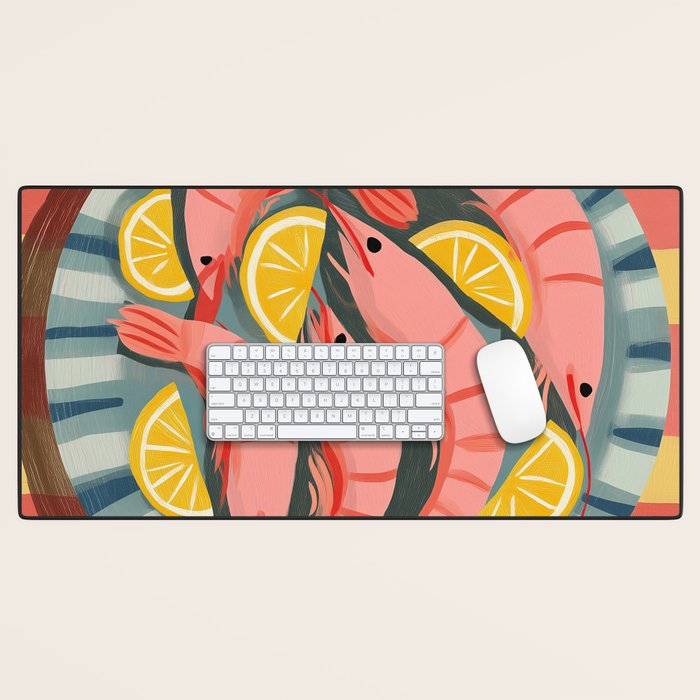 Shrimp Picnic Desk Mat Gallery Image 1