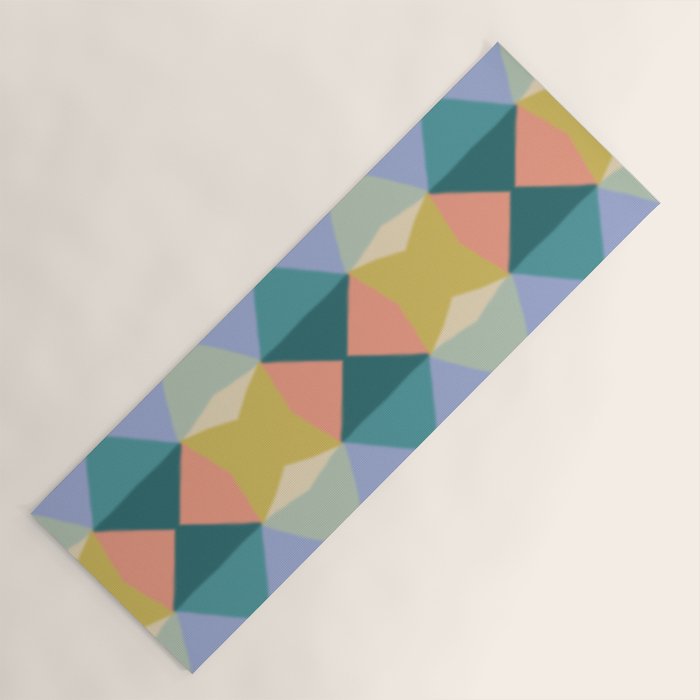  Mid-century Modern Geometric Pattern Yoga Mat Gallery Image 1