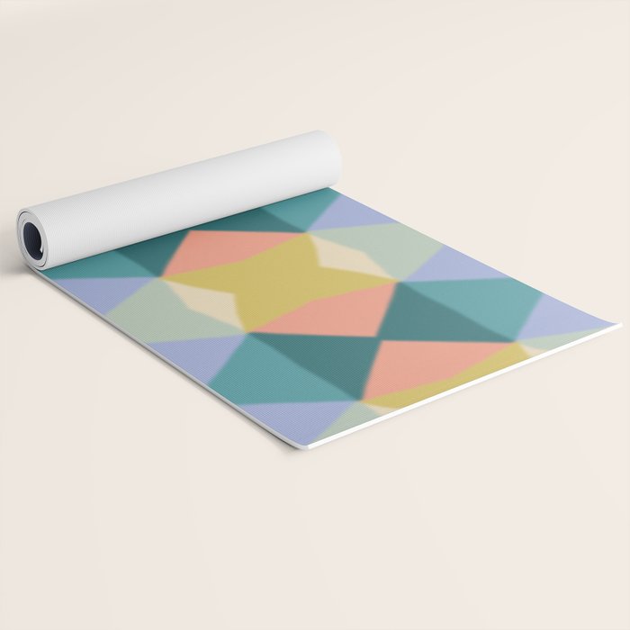  Mid-century Modern Geometric Pattern Yoga Mat Gallery Image 2