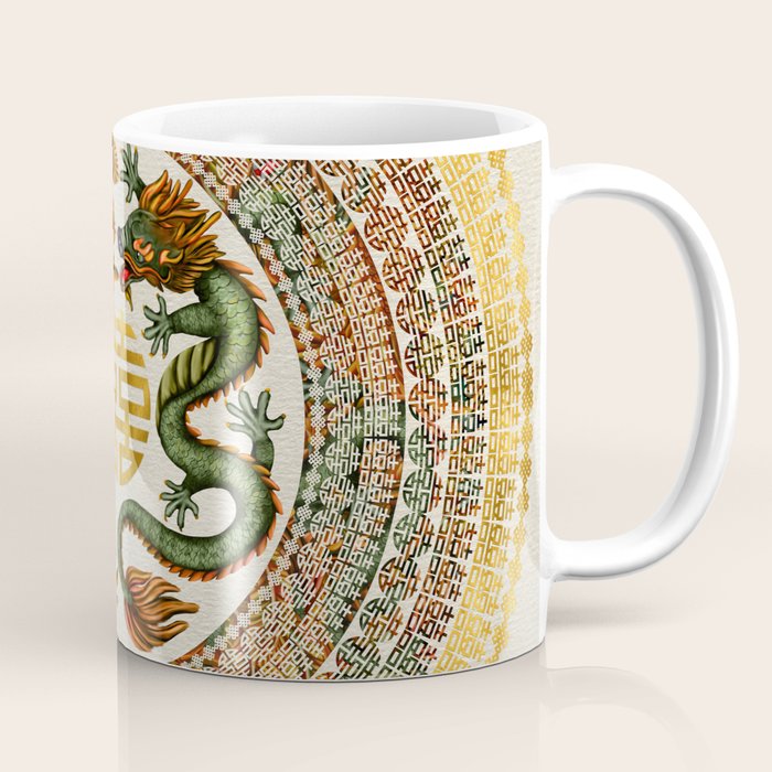 Double Happiness Symbol with Phoenix and Dragon  Coffee Mug Gallery Image 1