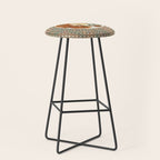 Double Happiness Symbol with Phoenix and Dragon  Stool Gallery Image 1