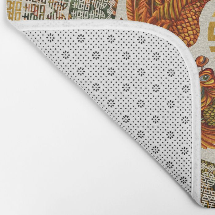 Double Happiness Symbol with Phoenix and Dragon  Bath Mat Gallery Image 2