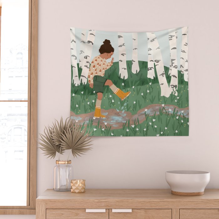 Rainy Day  Wall Tapestry Gallery Image 2