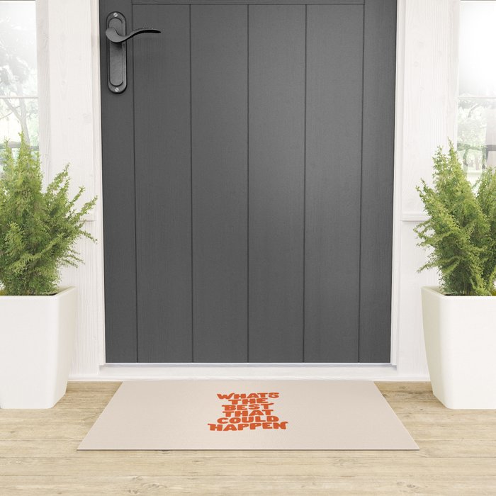 Whats The Best That Could Happen in Peach Fuzz Welcome Mat Gallery Image 3