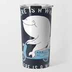 There is a whale Travel Mug Gallery Image 1