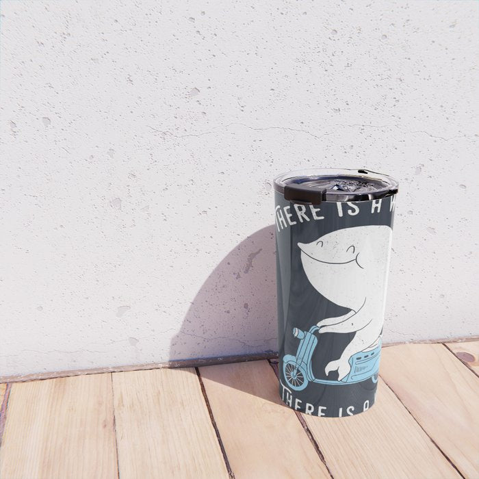 There is a whale Travel Mug Gallery Image 4