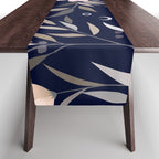 Festive, Modern, Floral Prints, Pink and Navy Table Runner Gallery Image 1