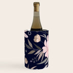 Festive, Modern, Floral Prints, Pink and Navy Wine Chiller Gallery Image 1
