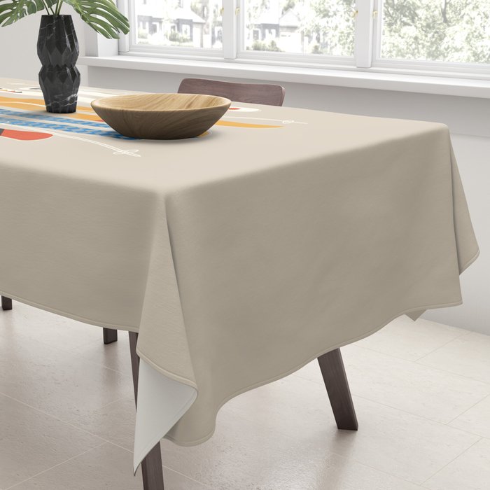 Ski Illustration Tablecloth Gallery Image 3