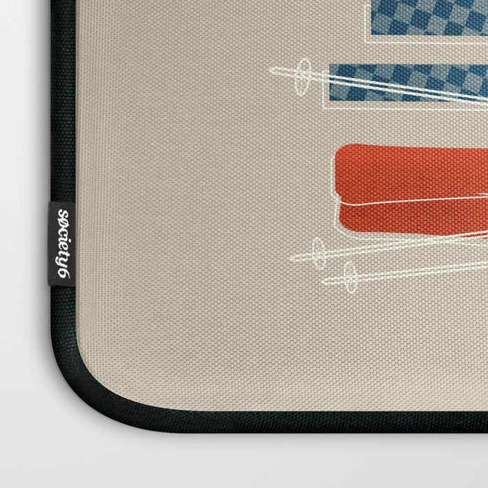 Ski Illustration Laptop Sleeve Gallery Image 3