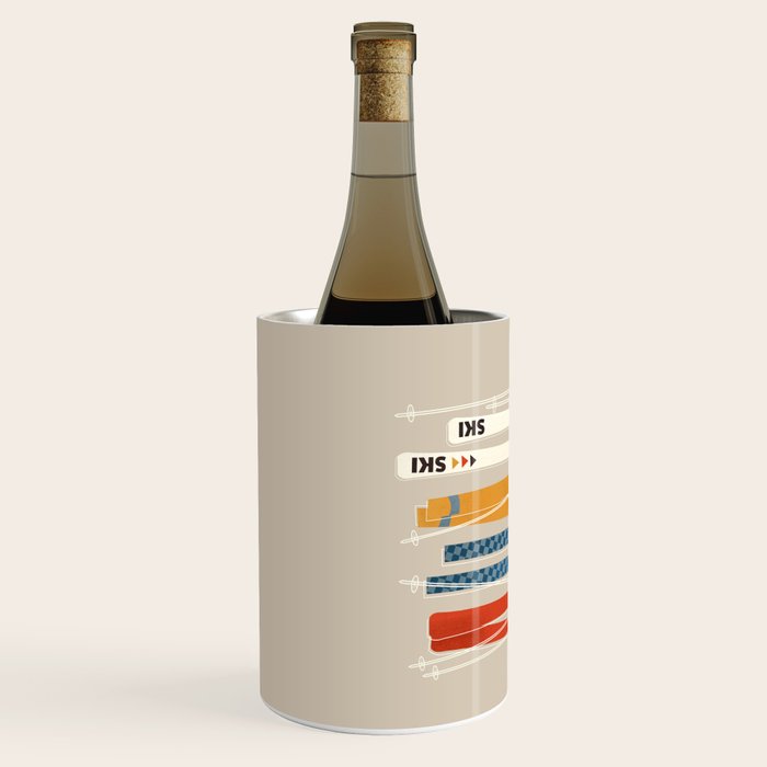 Ski Illustration Wine Chiller Gallery Image 2